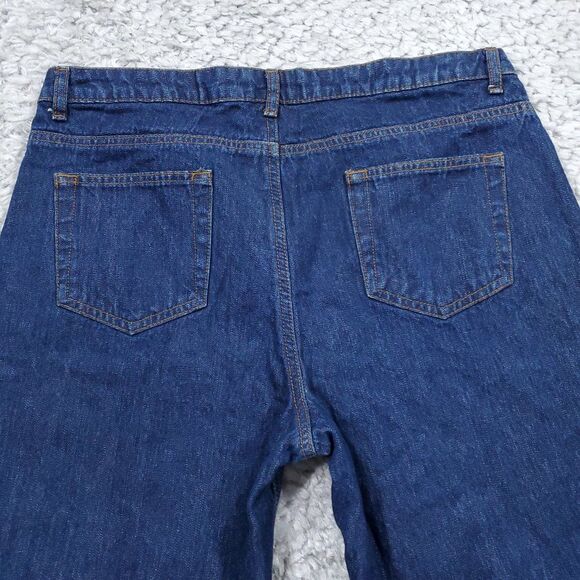 Natural Reflections Flannel Lined Straight Leg Jeans Women's Size 12 Blue Denim - Picture 3 of 12
